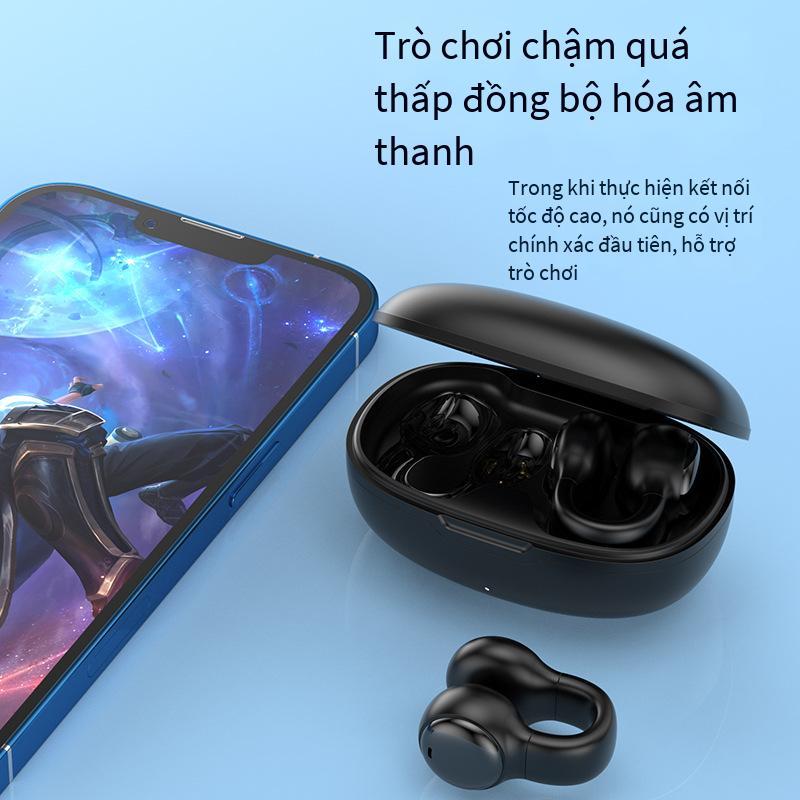 Phong cách mới nhất truyền không khí đến kẹp tai nghe Bluetooth Tai nghe Bluetooth thời lượng pin siêu dài không đau khi đeo tai nghe chơi game