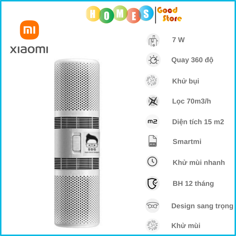 Máy Lọc Không Khí Ô Tô XIAOMI Smartmi Car Air Purifier - Hàng Chính Hãng