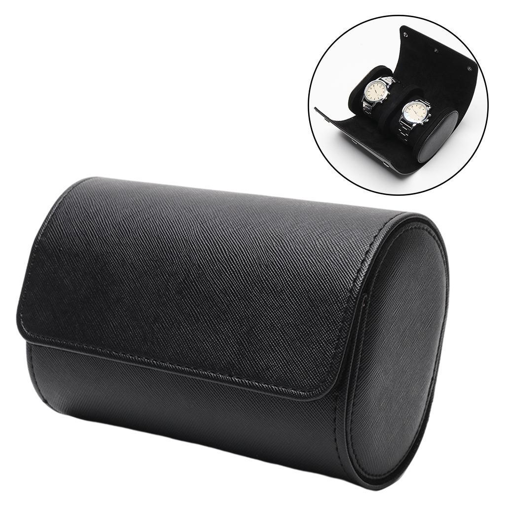 2pcs Retro 2 Slot Watch Case Jewelry Organizer Collector Gift for Wristwatch