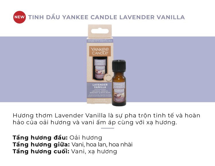 Tinh dầu Yankee Candle - Lavender Vanilla (15ml)