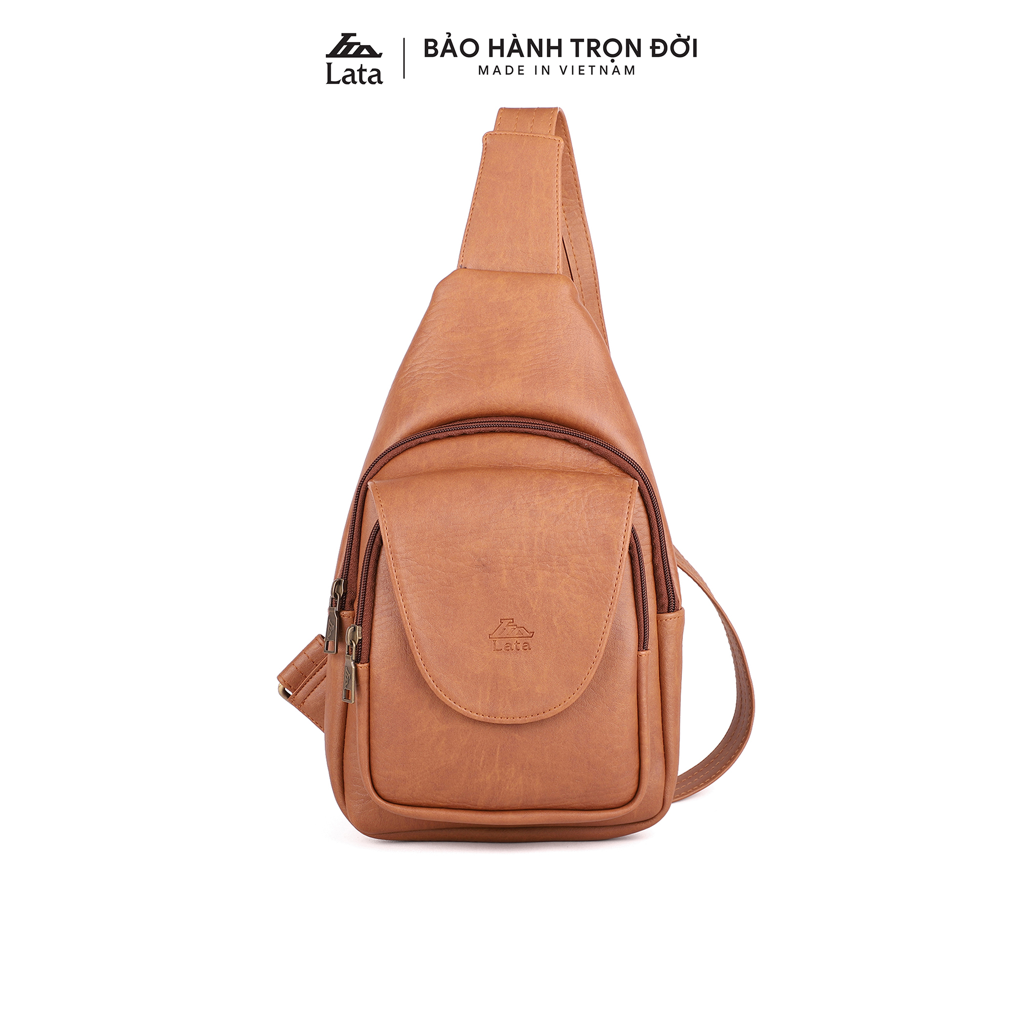 Ba Lô Đeo Chéo Nam LATA - Thời Trang Đa Năng - Da Tổng hợp, chất da bền bỉ, không bong tróc, không thấm nước - LATA BALC22 Nhiều Màu - Hàng Chính Hãng