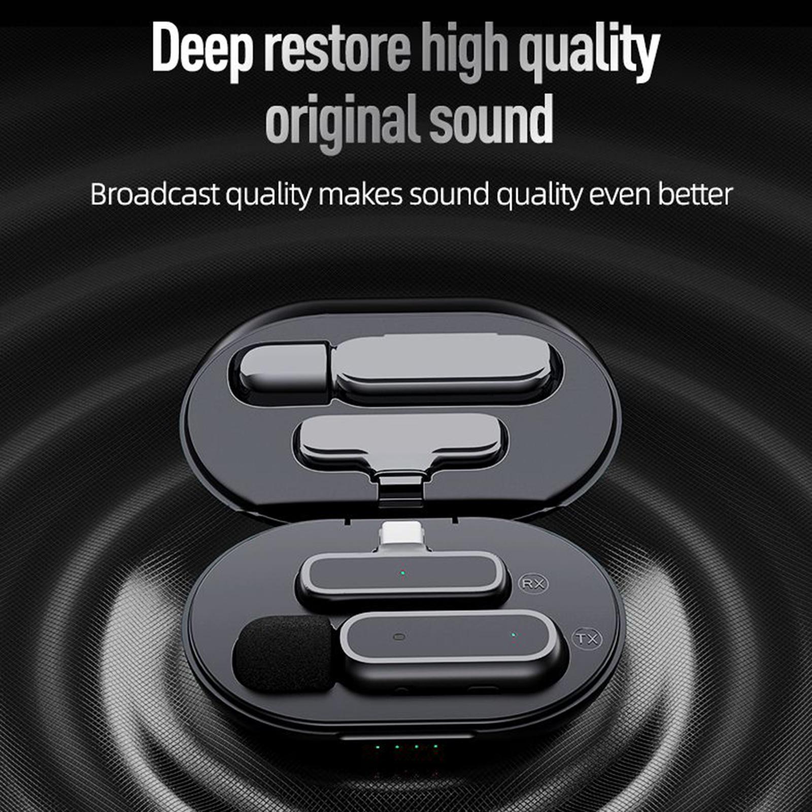 Wireless Lavalier Microphone Type C with Charging Box Clip On