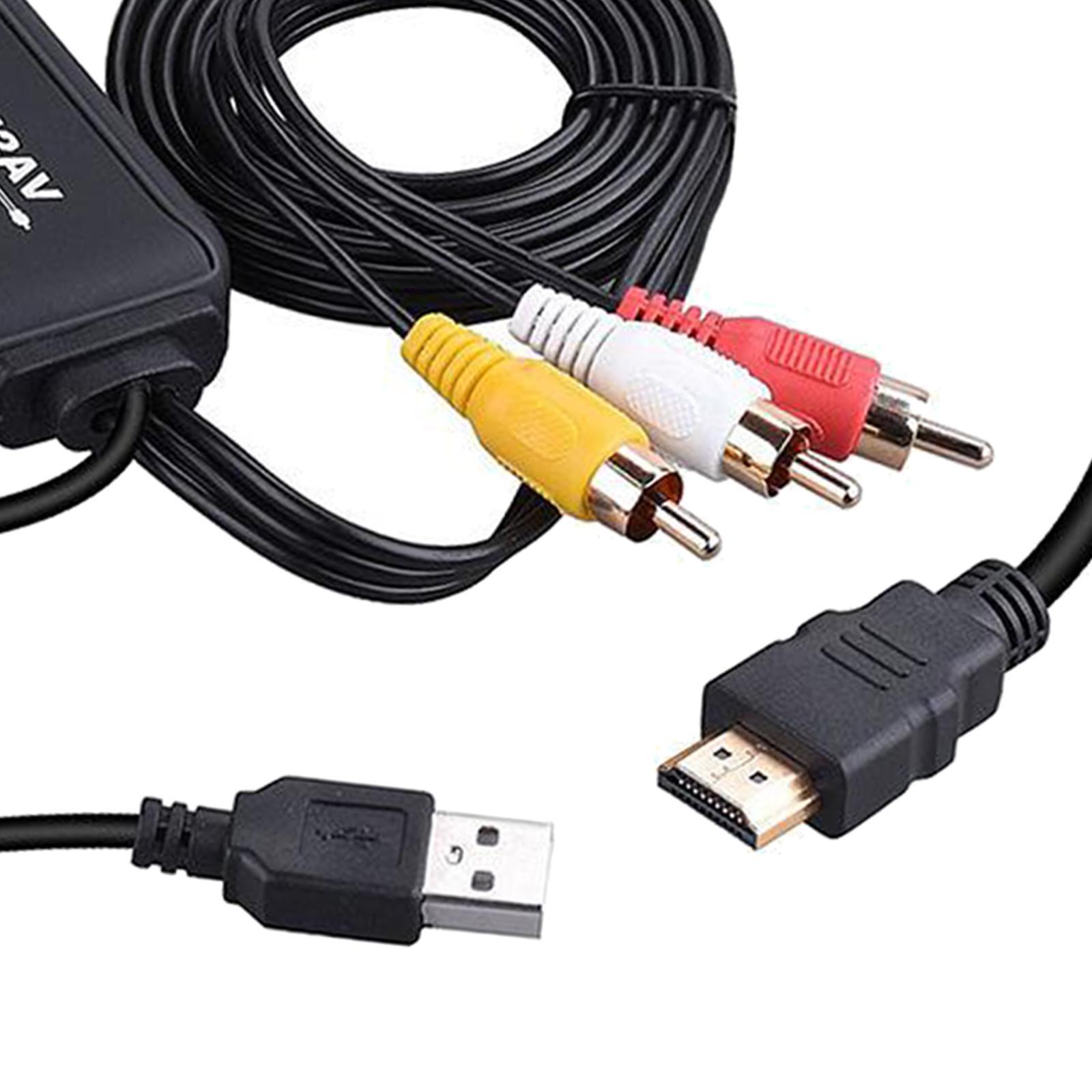 1080P to 3 RCA Video Audio Converter Cable Adapter for HDTV