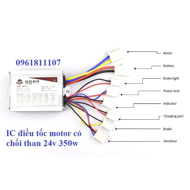 Bộ combo chế xe điện 24v 350w giảm tốc