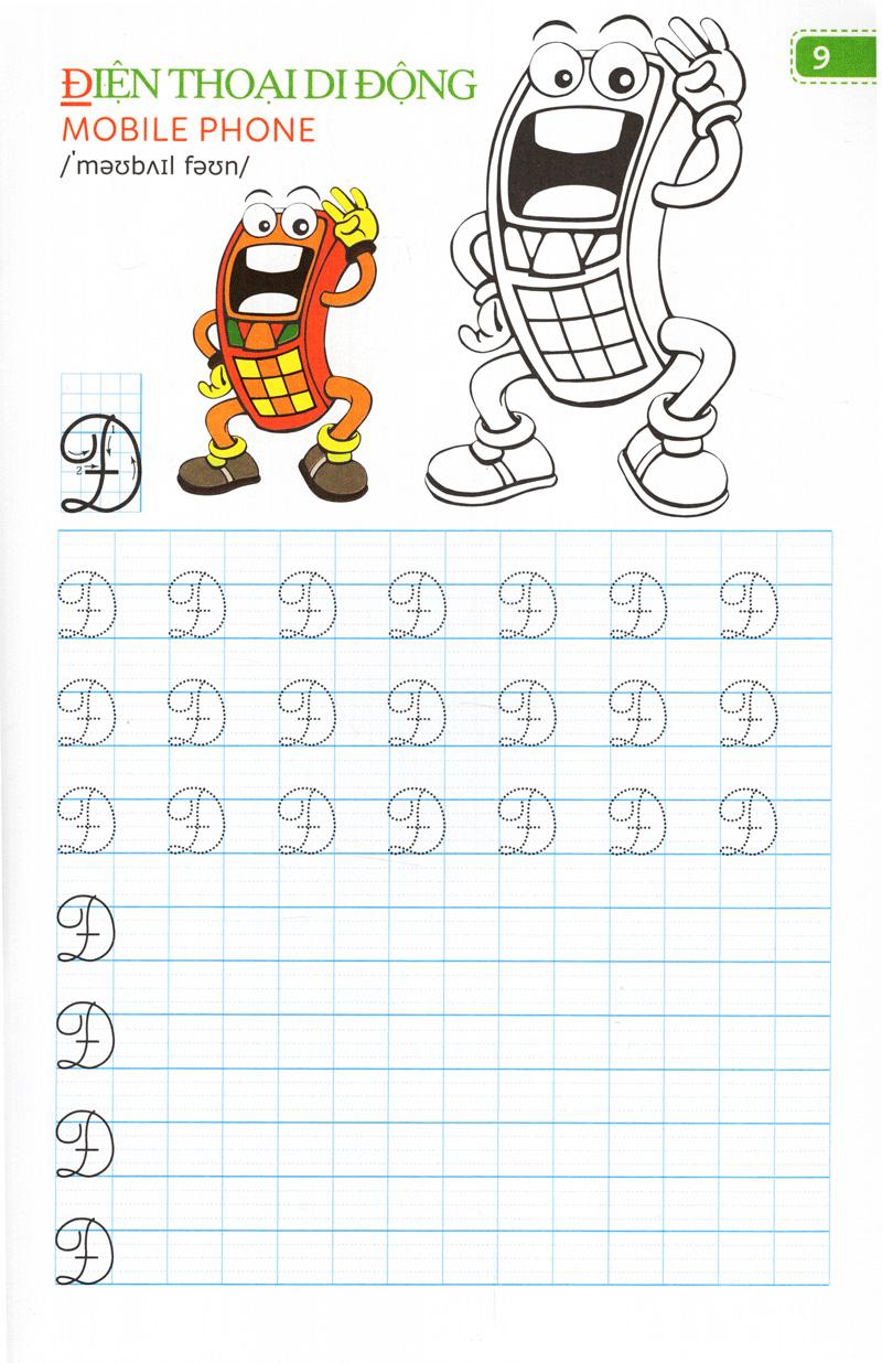 Sách Tập Viết Chữ Đẹp &amp; Tô Màu - Kiểu Chữ Hoa (Khổ Nhỏ)