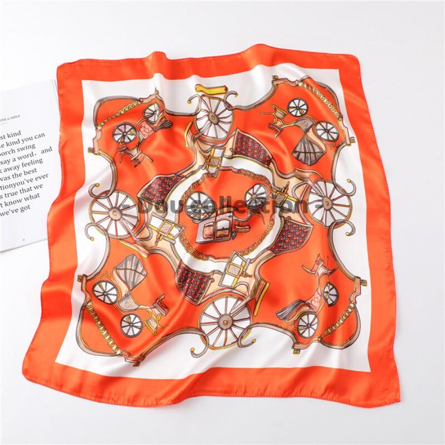 Khăn Lụa Vuông  Khăn Quấn Tóc Cao Cấp - Chất Liệu Satin - Size 60x60cm - Mã ST012