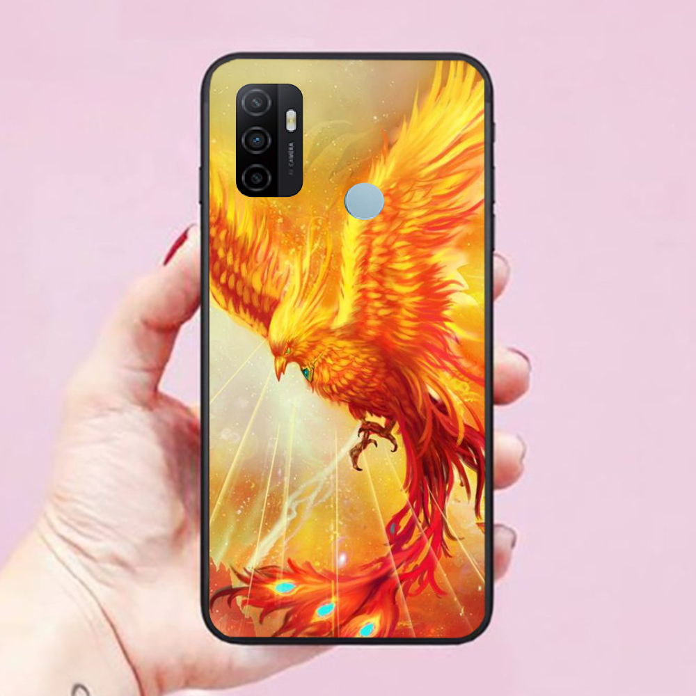 Ốp lưng điện thoại dành cho Oppo A53 Hình Phượng Hoàng Lửa