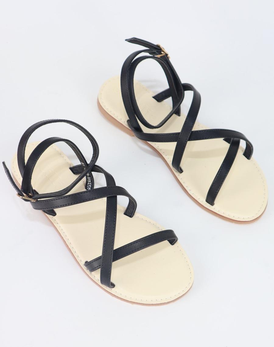 Giày Sandal Bệt Phối Dây Nữ Cillie 1097