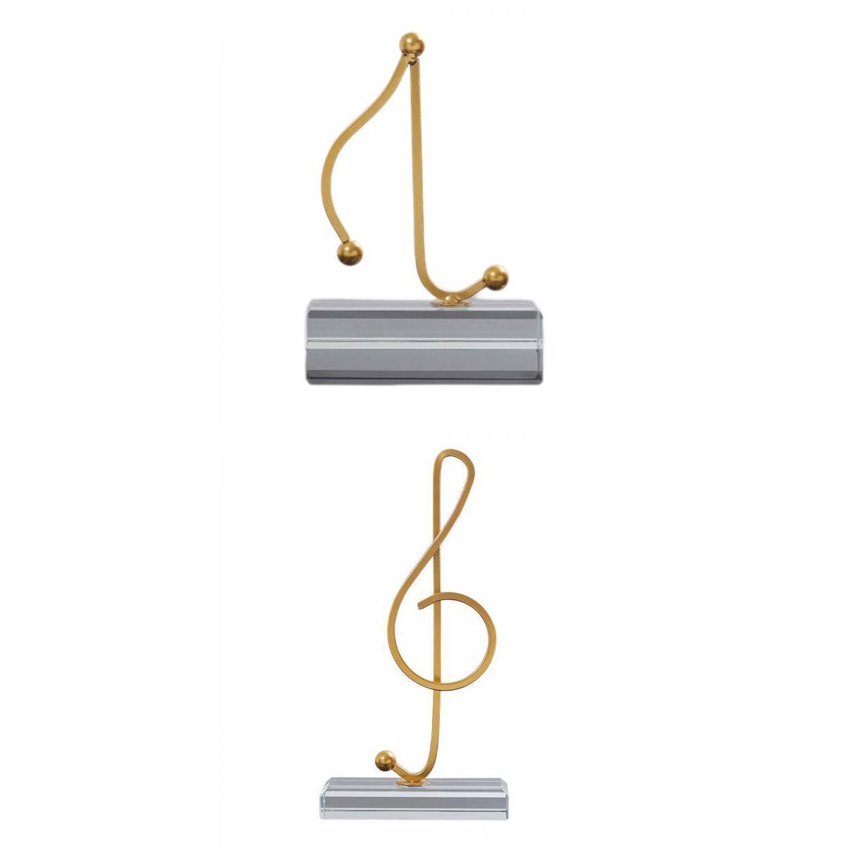 2 in Pack Music Note Figurines Statues Collectible for Cabinet Gifts Decor