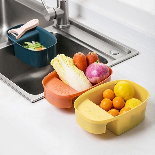 Khay Nhựa Treo Bồn Rửa Đa Năng Hình Bầu Dục Tiện Lợi