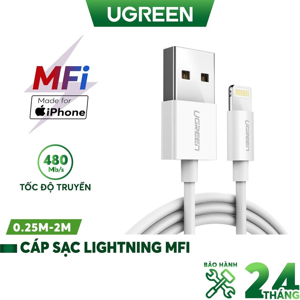 Hình ảnh Cáp sạc Light|ning MFI UGREEN US155 cho iPad / iPod / iPhone dài 0.5m 1m 2m - Hàng chính hãng