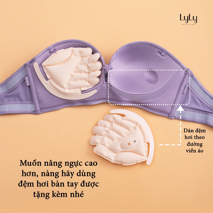 Áo lót quây ngực nữ áo ngực có móc cài trước không trượt không tụt Lylylorem AL076