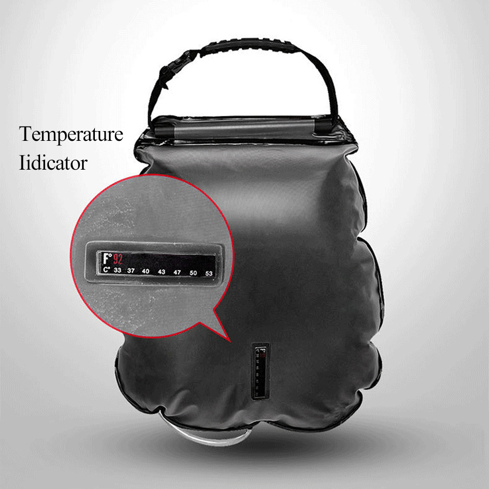 Túi Tắm Nước Nóng Bằng Năng Lượng Mặt Trời 20L Có Thể Gập Lại Dành Cho Cắm Trại Ngoài Trời