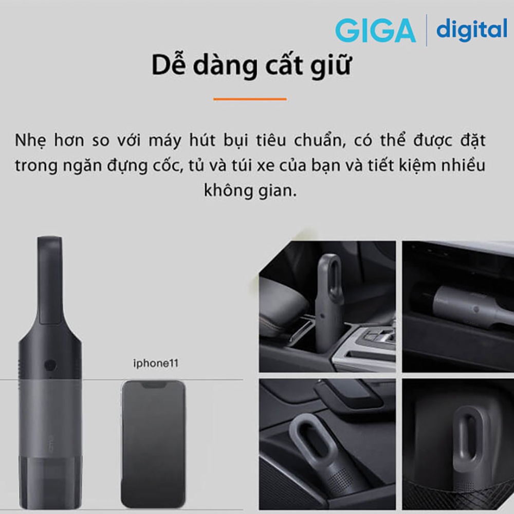 Máy hút bụi cầm tay mini Xiaomi 70mai Vacuum Cleaner Swift Midrive PV01 - Hàng Chính Hãng