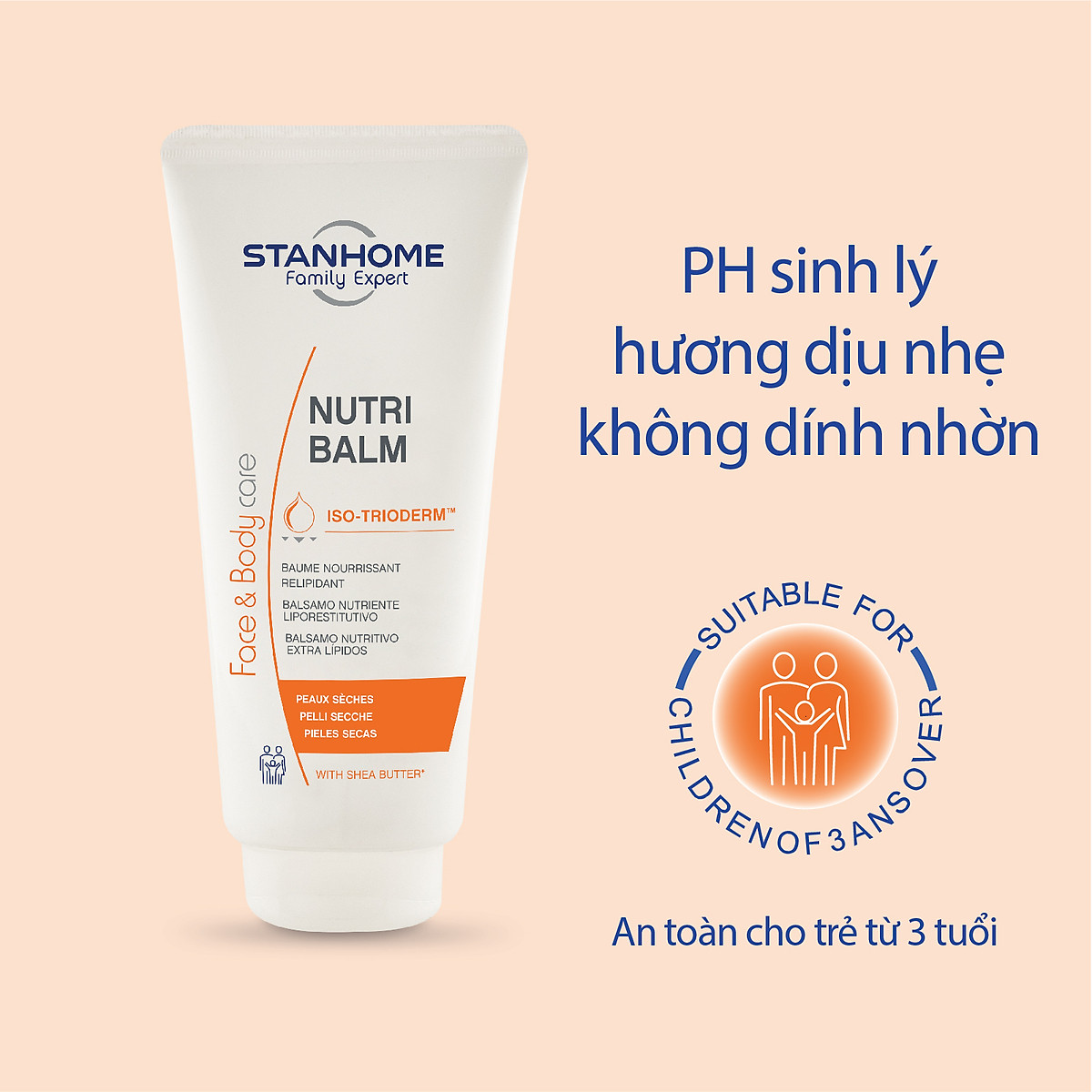 Kem dưỡng ẩm STANHOME FAMILY EXPERT Nutri Balm 200ml - dành cho da khô, nhạy cảm