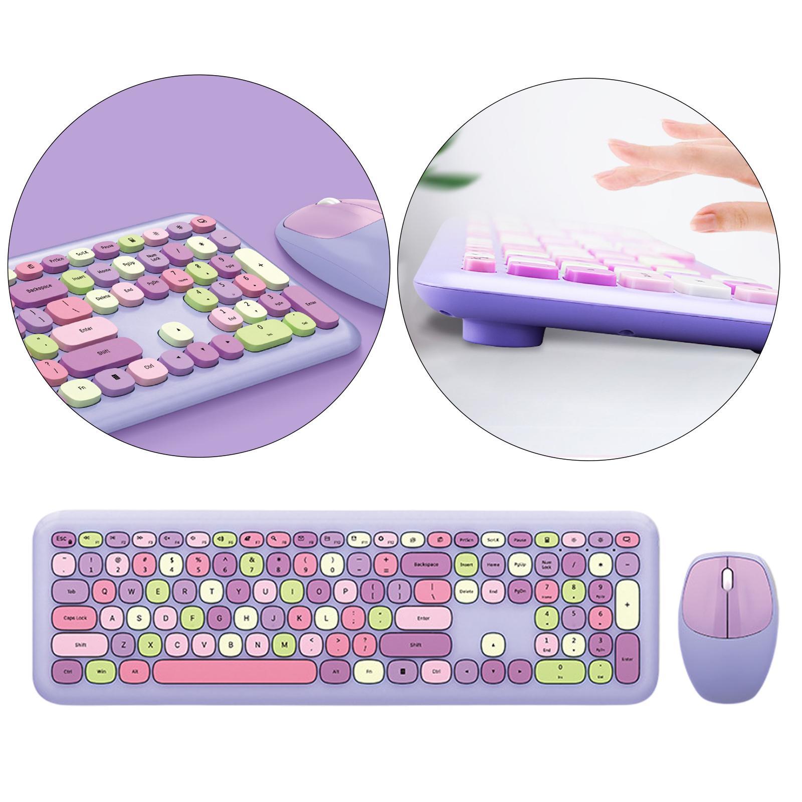 Mini Multi-Colour Wireless 2.4G Keyboard Mouse Set for Computer