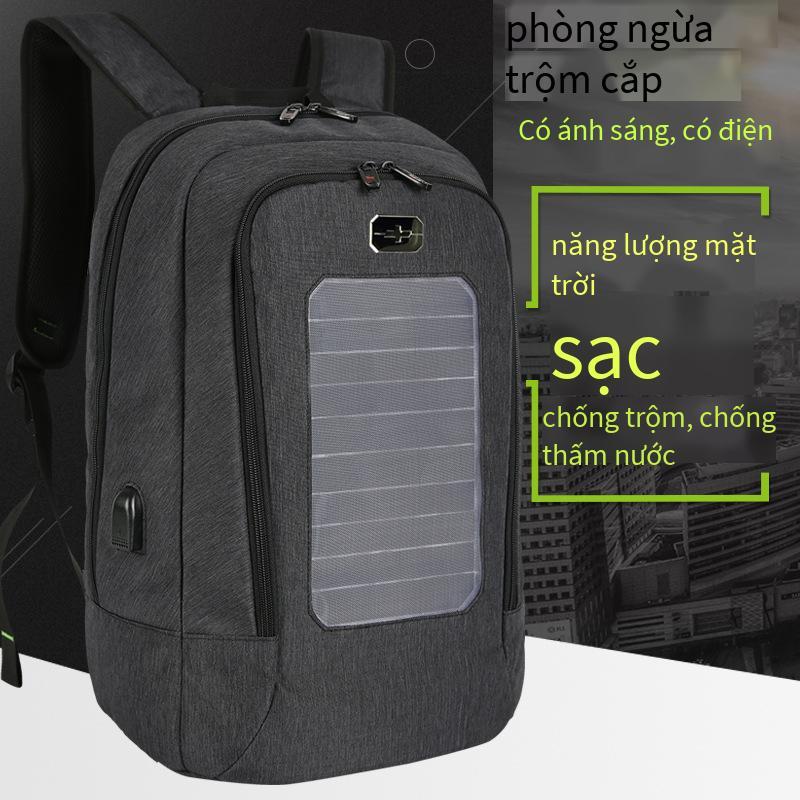Khuyến mại năng lượng mặt trời Ba lô ngoài trời Chống nước cho doanh nghiệp Bảng điều khiển năng lượng mặt trời Túi máy tính USB Ba lô sạc pin năng lượng mặt trời