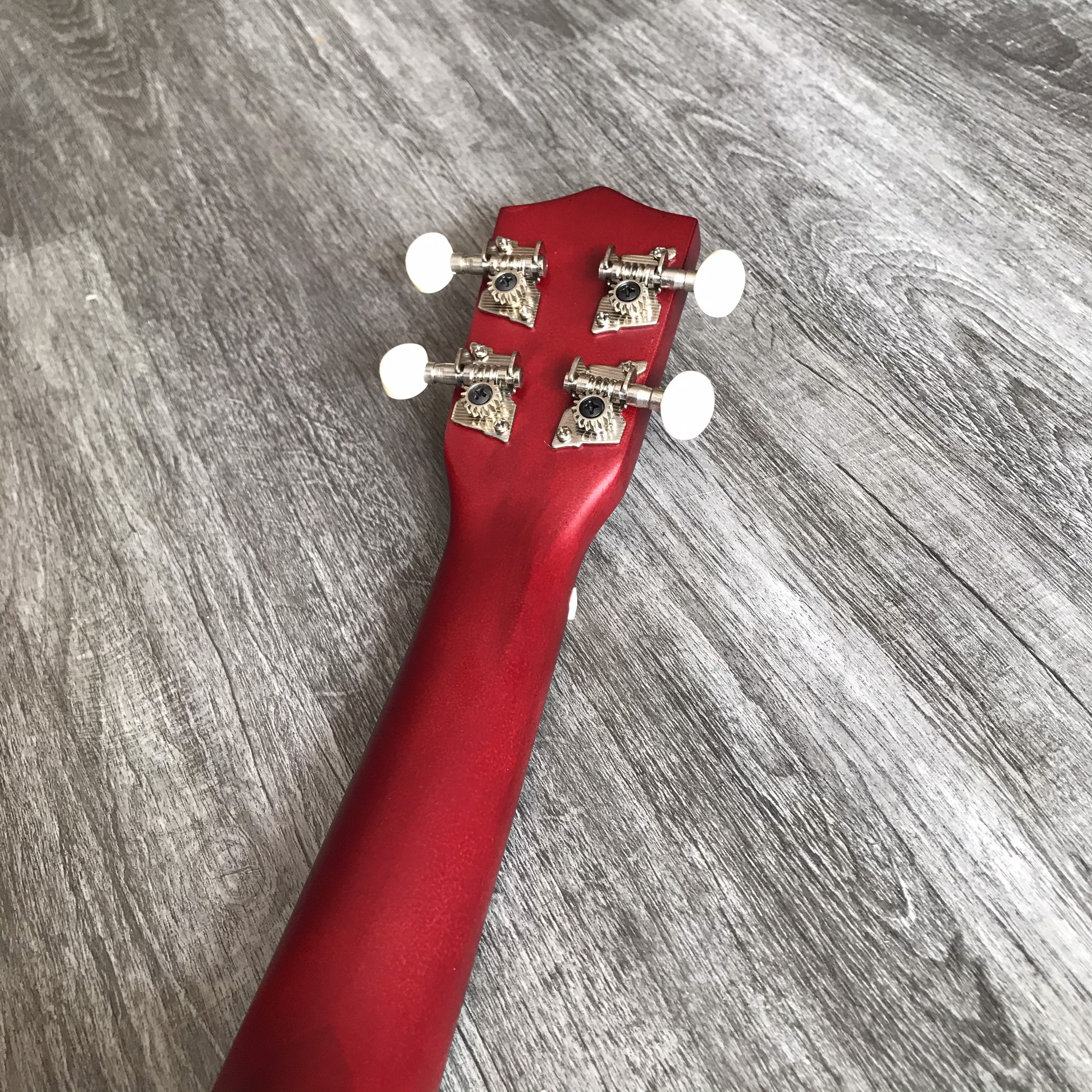 ĐÀN UKULELE MẶT MÀU GỖ THÂN MÀU ĐỎ - SIZE 21