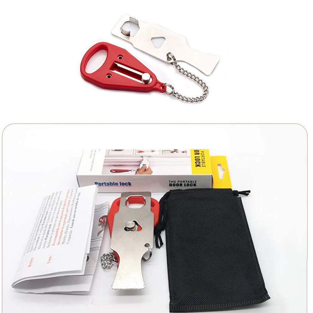 Khóa cửa di động Khóa du lịch Khóa bảo mật và khóa an toàn an toàn cho người dân di dời tại nhà ở căn hộ nhà ở khách sạn Motel