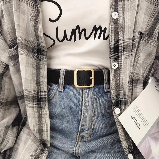 Thắt Lưng Mặt Vuông Hàn Quốc