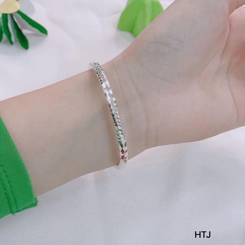 VÒNG TAY NỮ BẠC TA - LẮC TAY MẪU CỨNG DÁNG PHAY