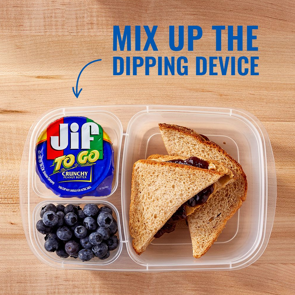 Bơ Đậu Phộng Hạt Jif To Go 344g (8 cốc x 43g) (Mỹ)