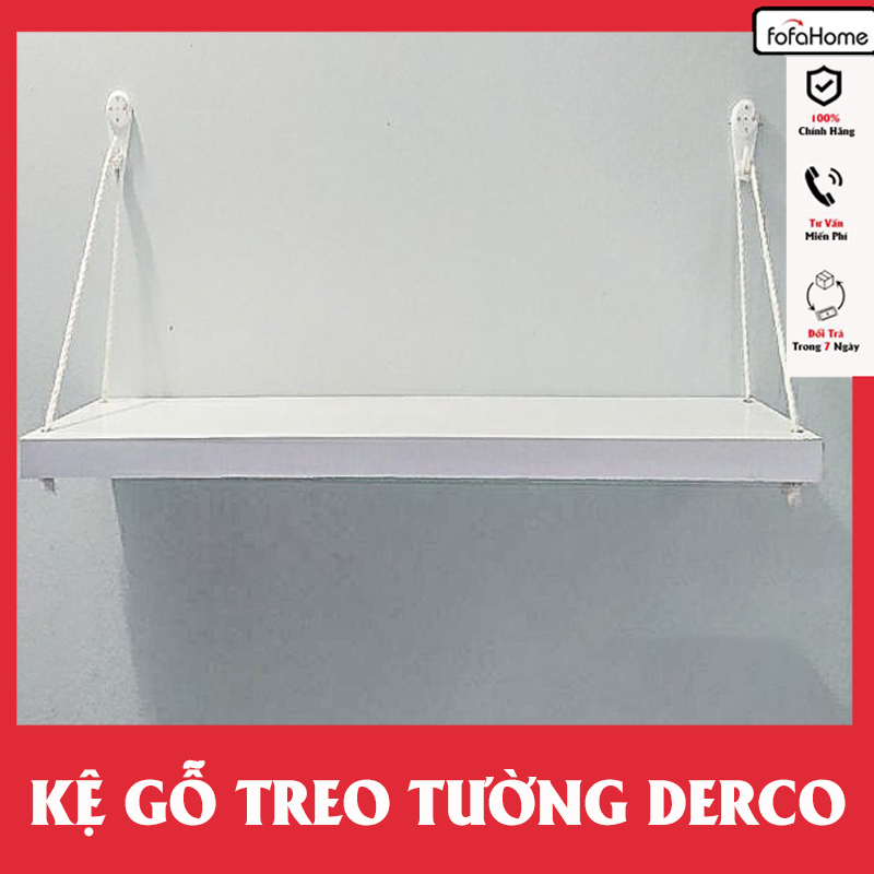 Ván Kệ Treo Tường Gỗ Công Nghiệp MDF Decor 40cm Kèm Dây Treo