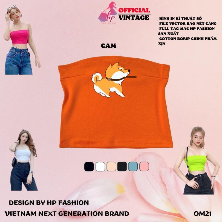 Áo croptop ống quây nữ, áo quây in kiểu mới trắng đen phong cách hàn quốc cực dễ thương mẫu mới thời trang OM21
