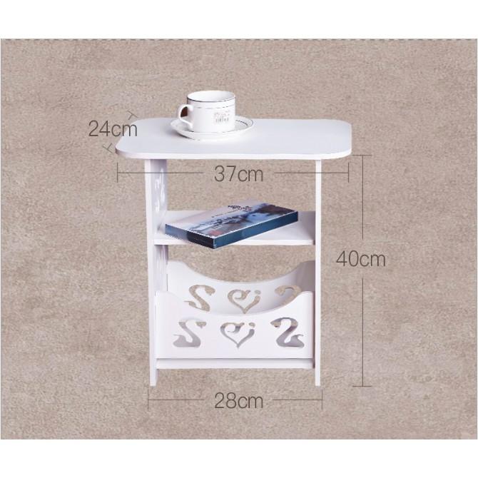 Bàn gỗ thiên nga để đầu giường tặng kèm khăn trải bàn