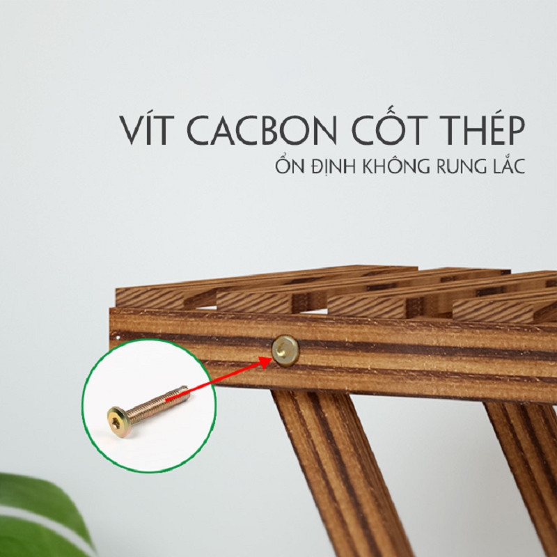 Kệ Để Cây Cảnh Trang Trí 6 Ô Vuông Cao Cấp