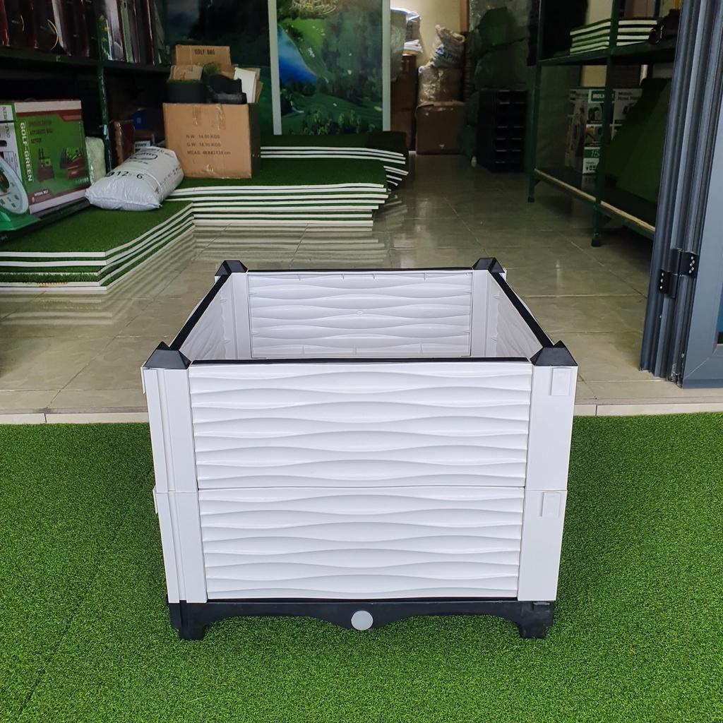 Chậu nhựa lắp ghép.Kích thước 50x50 cao 39 cm.Trồng rau, hoa, cây cảnh.Bền hơn 10 năm. Sang trọng - Thẩm mỹ - Bền hơn 10 năm.Bảo hành 1 năm toàn quốc