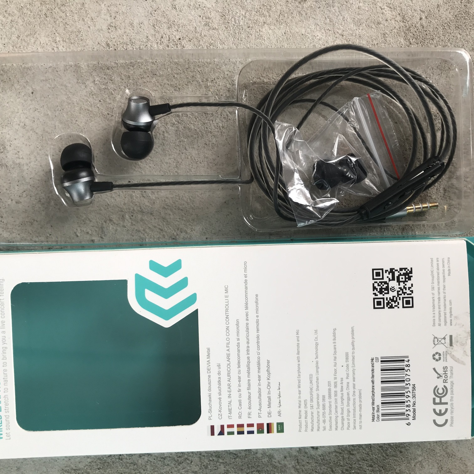 Tai nghe Devia Metal stereo Earphone - Hàng chính hãng