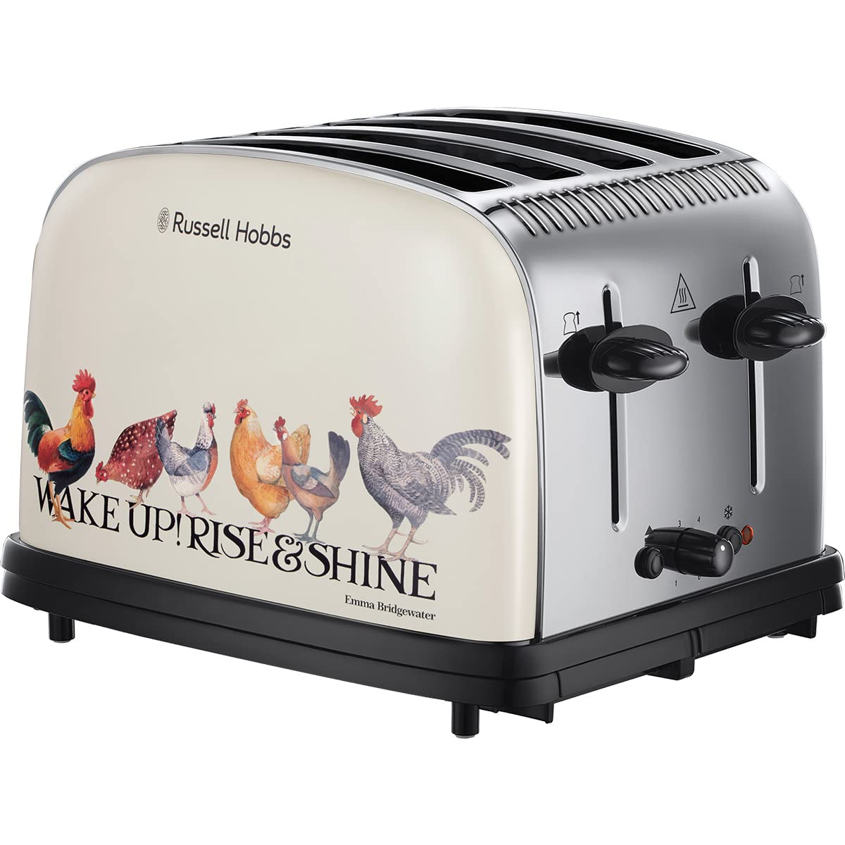 Máy Nướng Bánh Mì Russell Hobbs Rise &amp; Shine 25780 4 Lát Màu Kem Hàng chính hãng