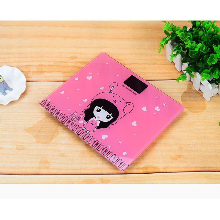 Cân sức khỏe gia đình xịn - Cân điện tử mini - cô gái đội mũ