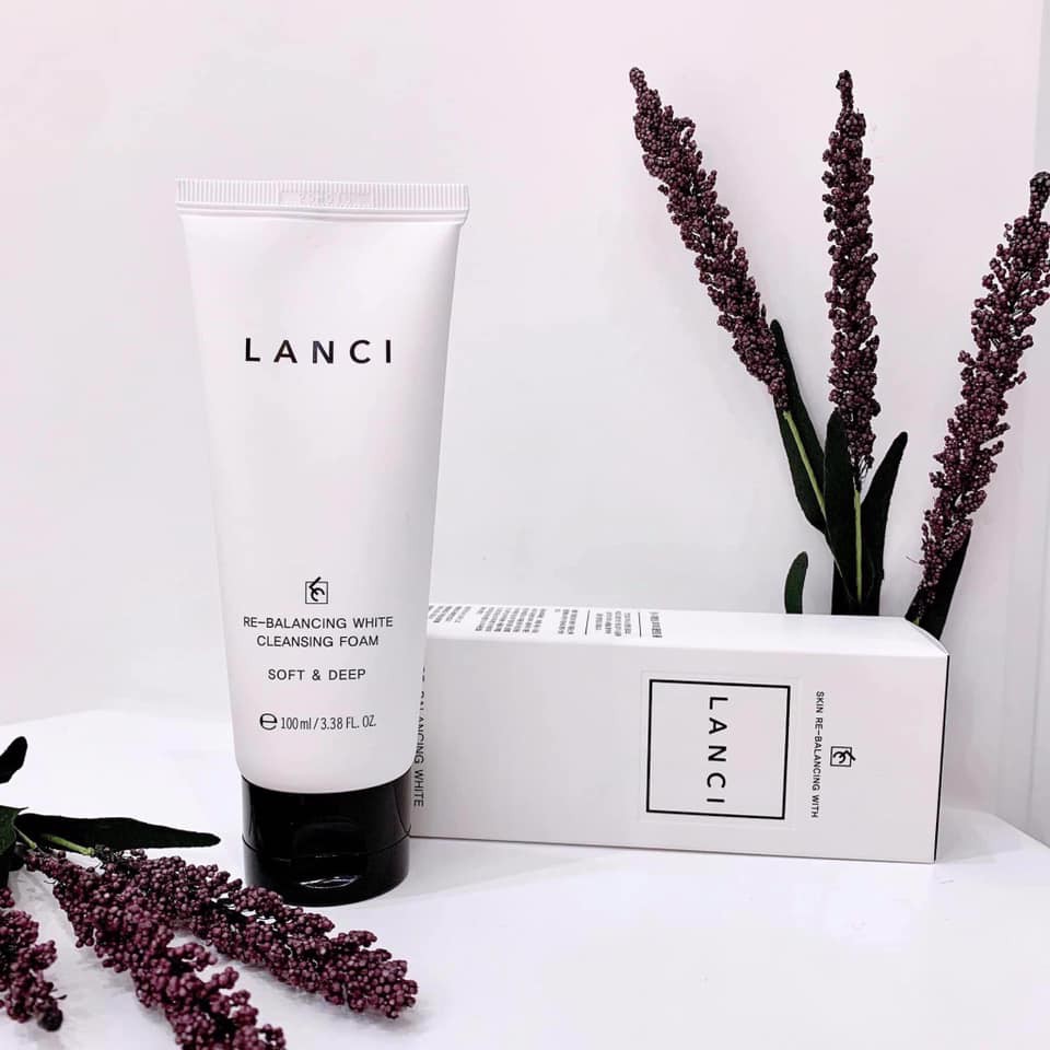 Sữa rửa mặt trắng da Lanci Whitening Deep Clean 100ml Hàn Quốc ngăn ngừa mụn cấp ẩm 100ml