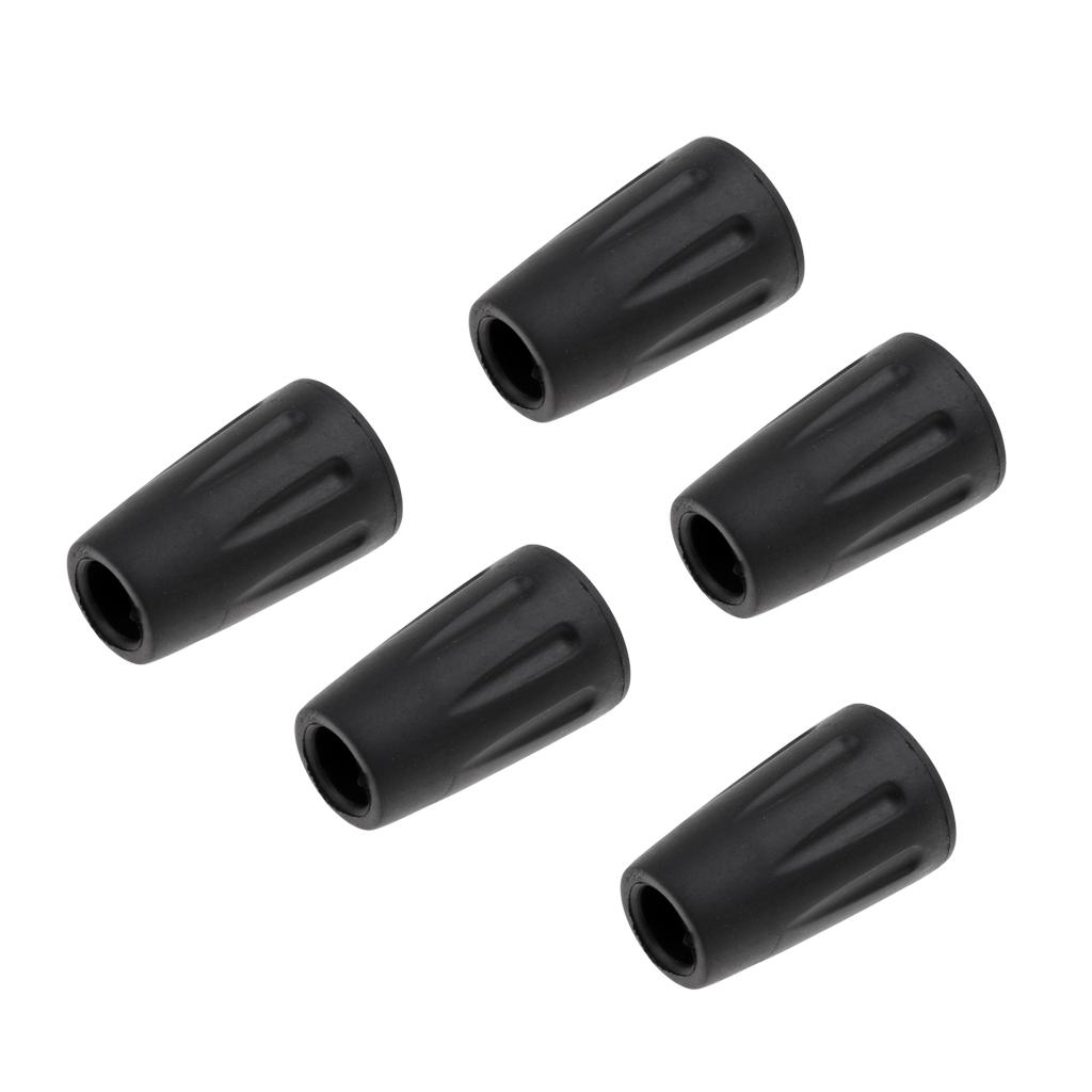 Pack of 5pcs Trekking Pole Tips Walking Stick Cover Protector Accessories