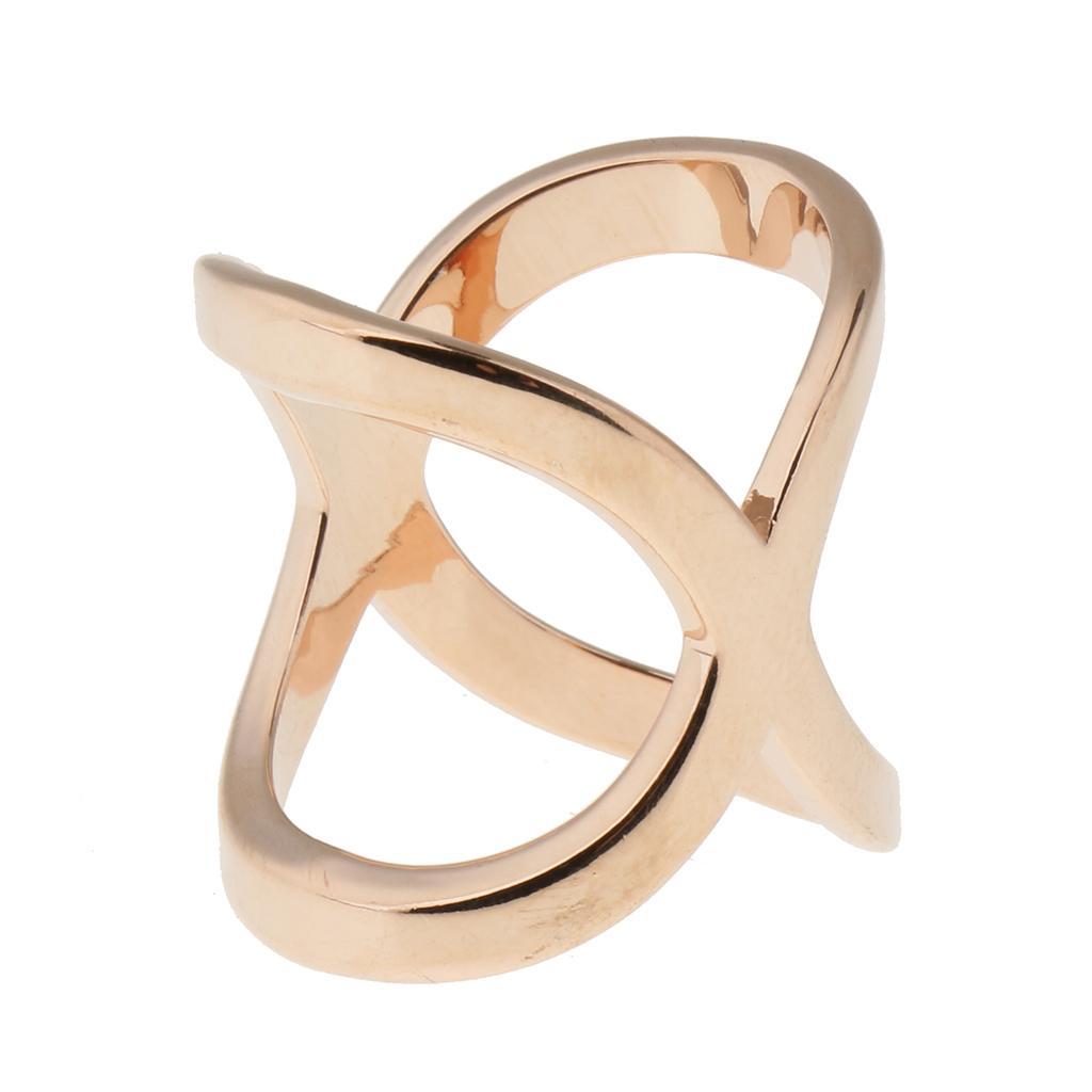 2pcs Cross Hollow Design Scarf Buckle Rings Clips for Woman Girls Jewelry