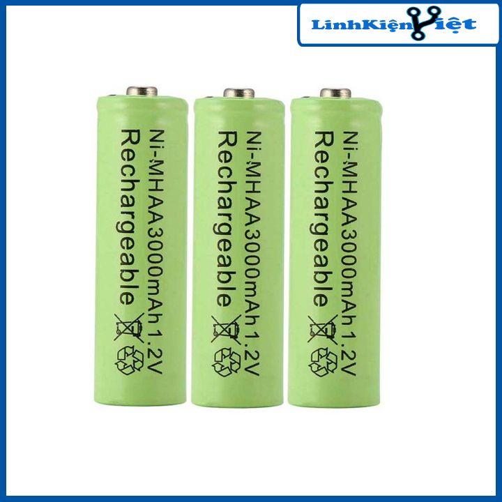 Pin sạc Ni-MH AA điện áp 1.2V dung lượng lớn 1800mA/3000mA/3800mA tùy chọn