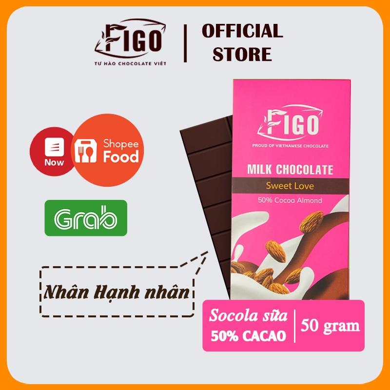 3 HỘP Socola Sữa MIX đủ vị FIGO siêu ngon, ĂN LÀ NGHIỀN| Milk Chocolate 50% Cacao 50gr