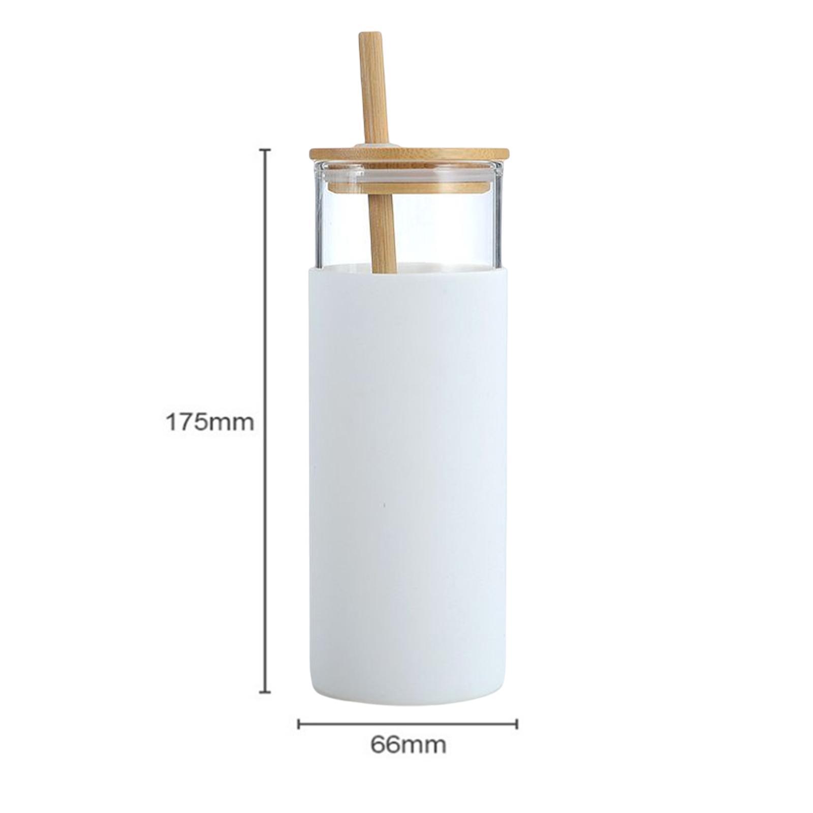 Bamboo Lid Glass Cup High Borosilicate Bamboo Lid for Takeaway Tea