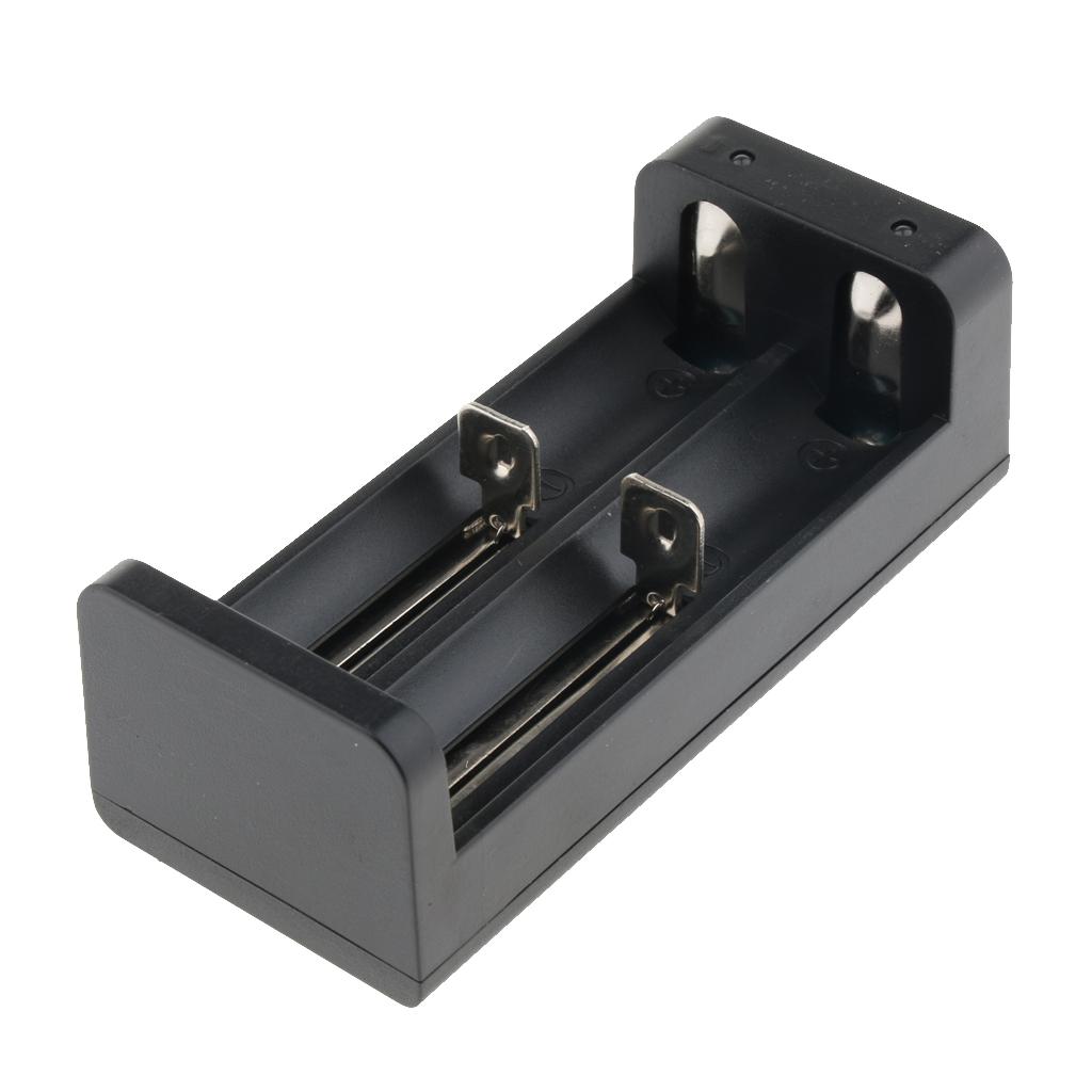Dual Slots Battery Charger Charging Dock for Lithium 18650 26650 18350 16340