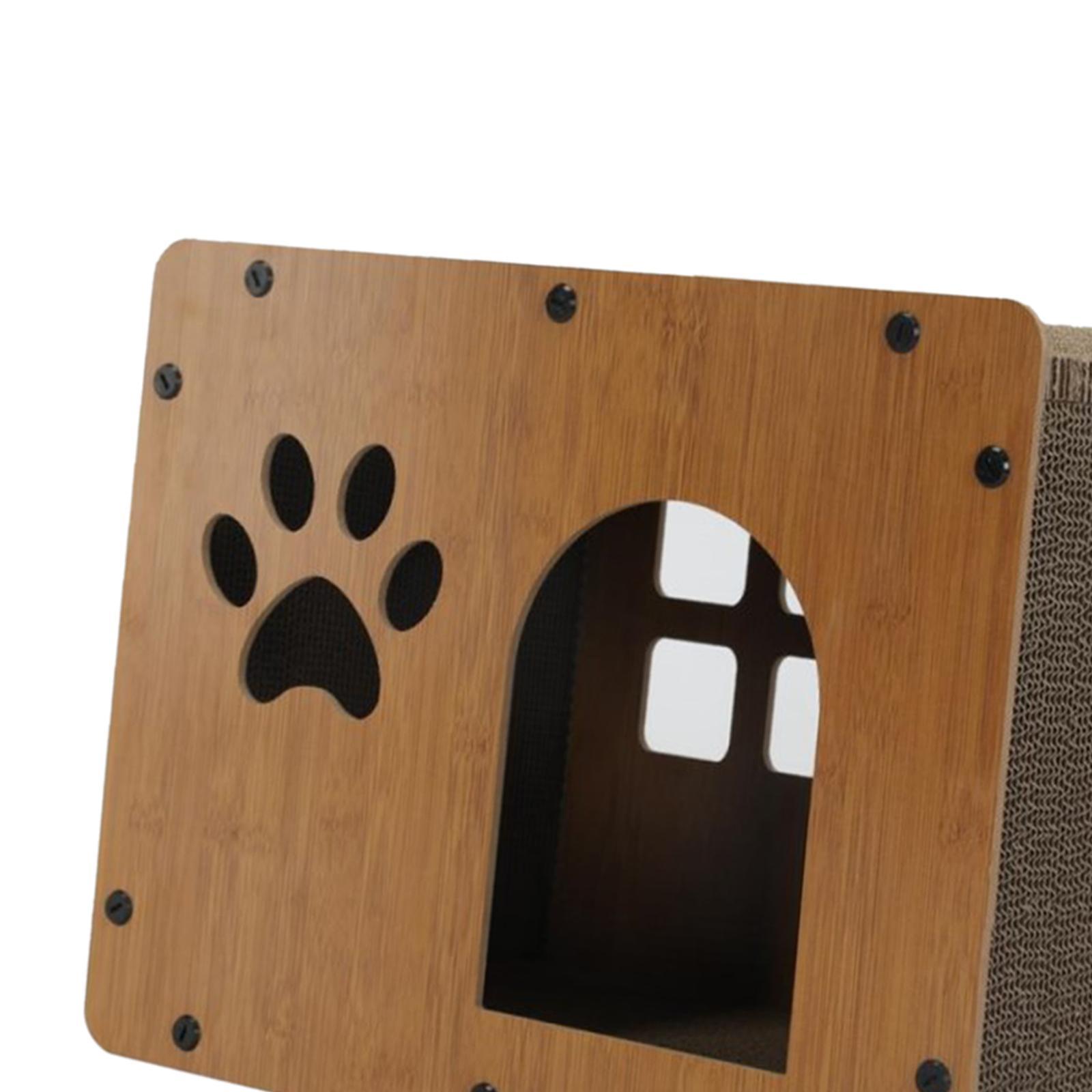 Cat House & Scratcher Corrugated Cardboard Durable Sturdy for Pad Exercise