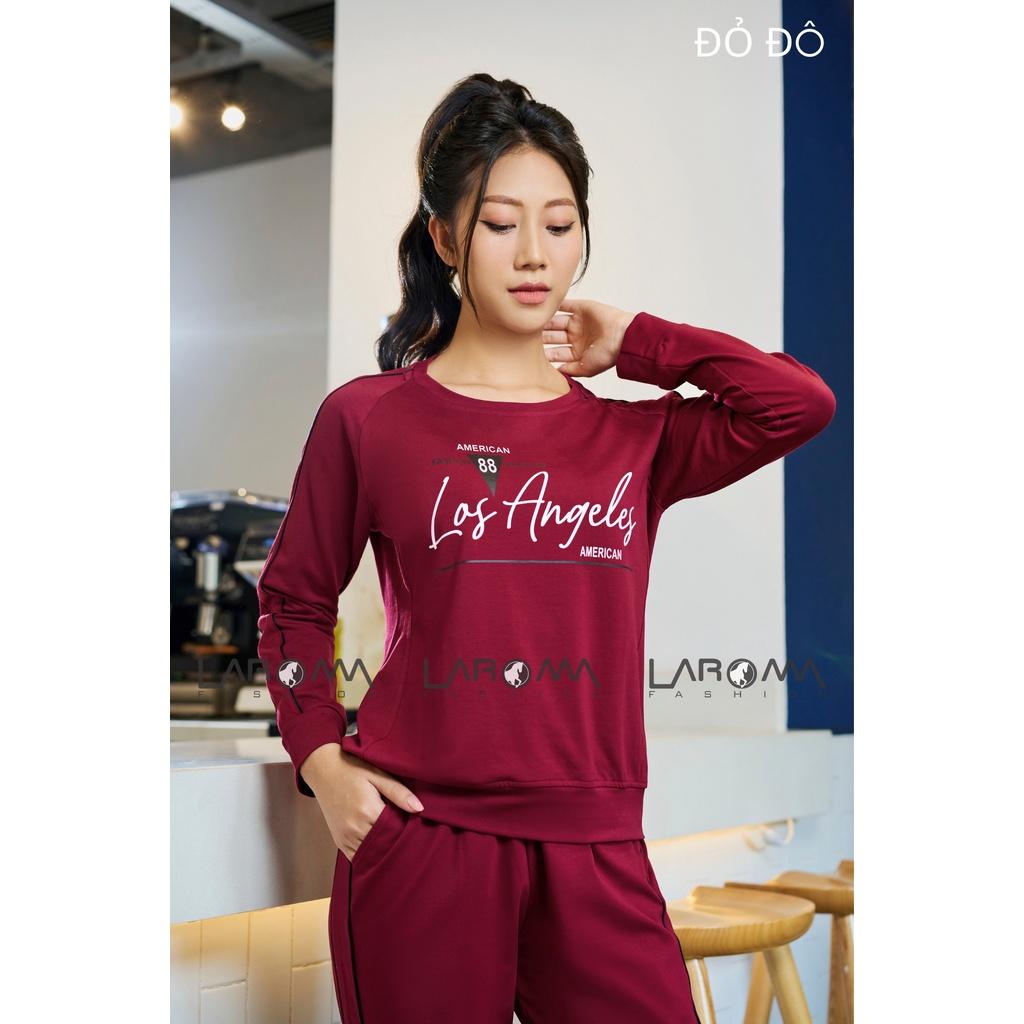 Bộ nỉ nữ chui họa tiết Laroma