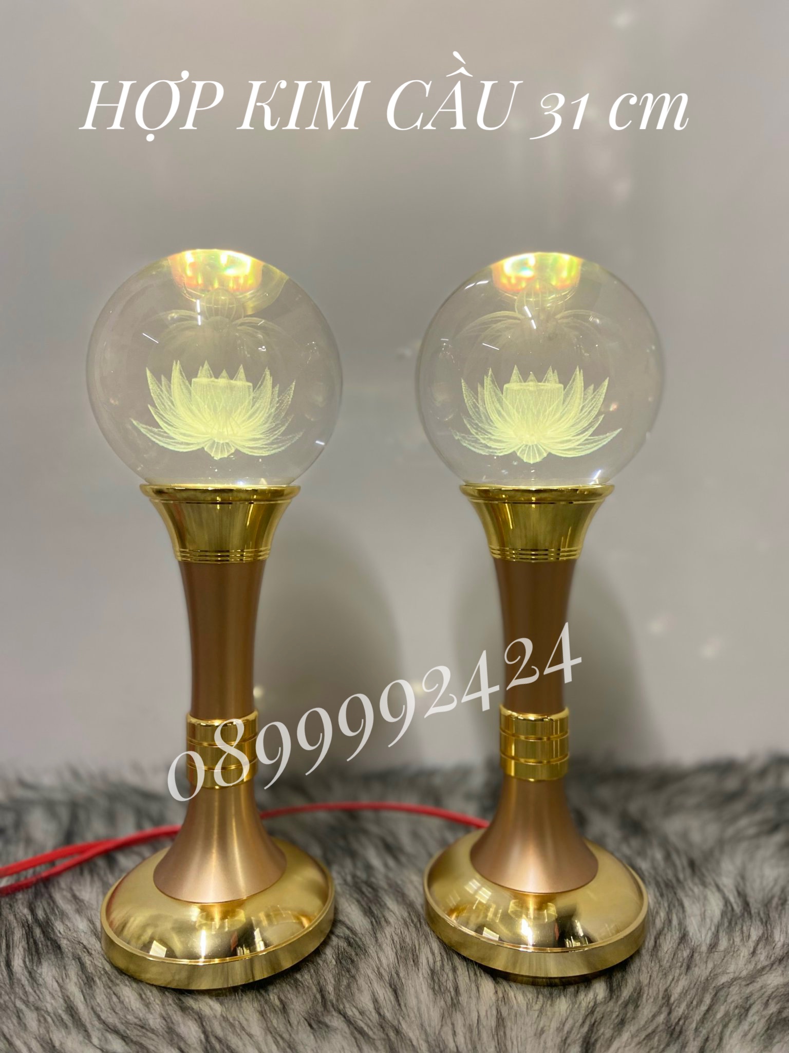 ĐÈN THỜ PHA LÊ CAO CẤP CẦU 31 CM ( 1 CẶP )