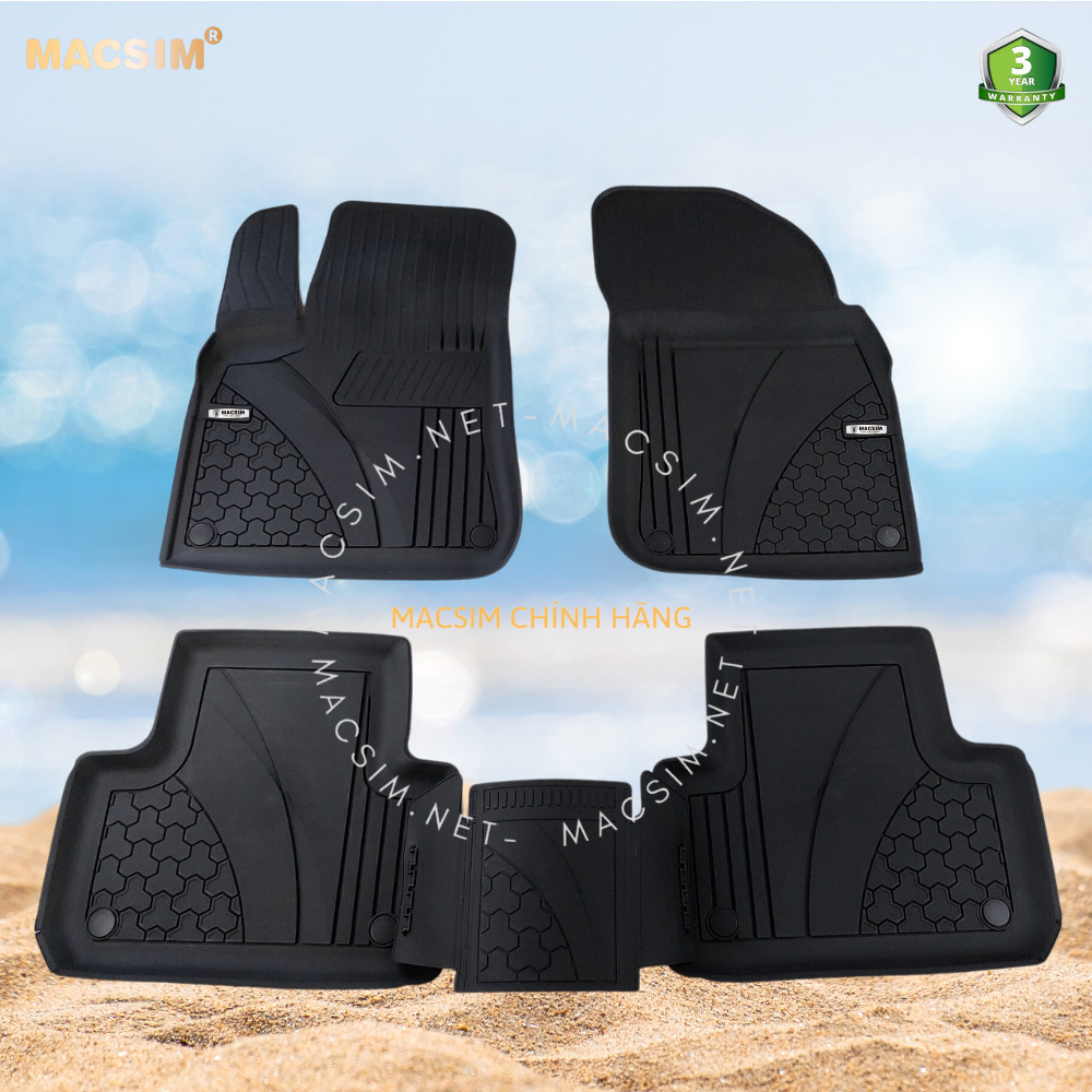 #Audi Q7 , Thảm lót sàn ô tô nhựa TPE Silicon Audi Q7 2015 + Black Nhãn hiệu Macsim
