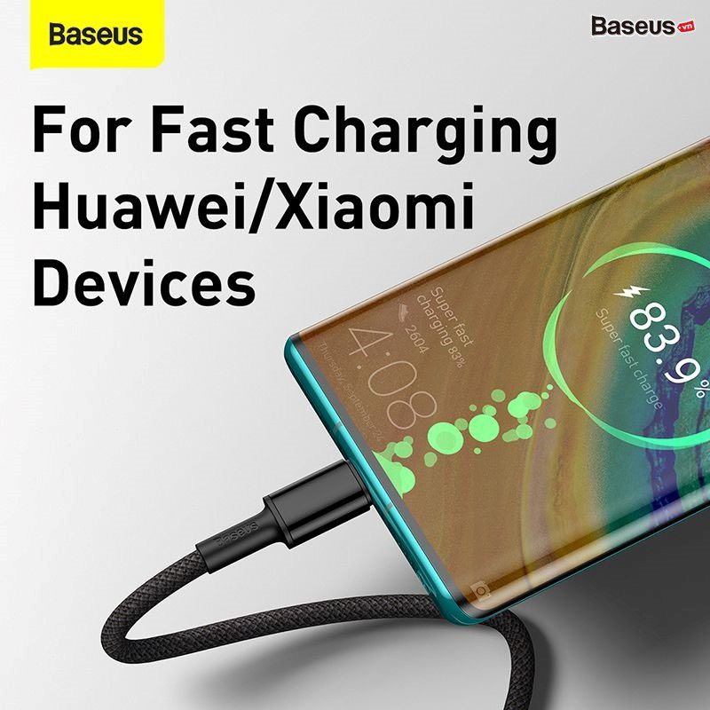 Cáp sạc nhanh siêu bền C to C Baseus High Density Braided PD 100W (5A/20V, E-marker Chip, Type C to Type C Fast Charging Data Cable) Hàng Chính Hãng