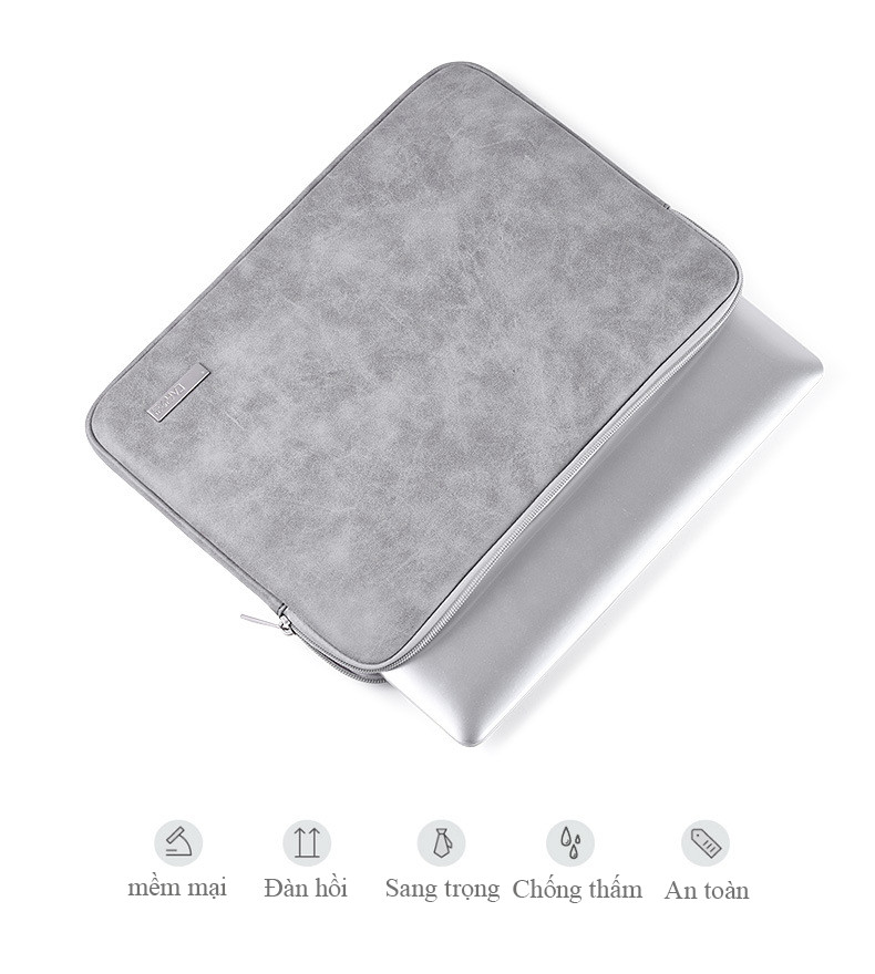Túi chống sốc macbook cao cấp Gubag lót dày, công nghệ giảm chấn bảo vệ laptop, chống va đập máy tính an toàn hiệu quả