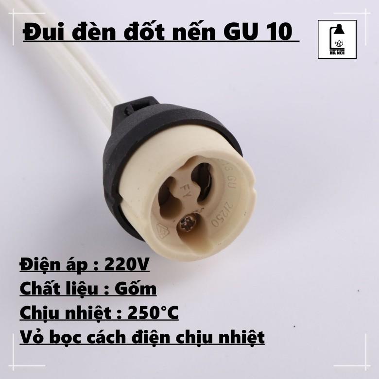 Đui đèn đốt nến GU10 - Cao cấp có vỏ bọc cách nhiệt