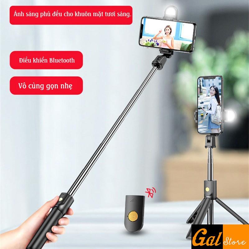 Gậy selfie Bluetooth tích hợp đế 3 chân + khung kẹp điện thoại