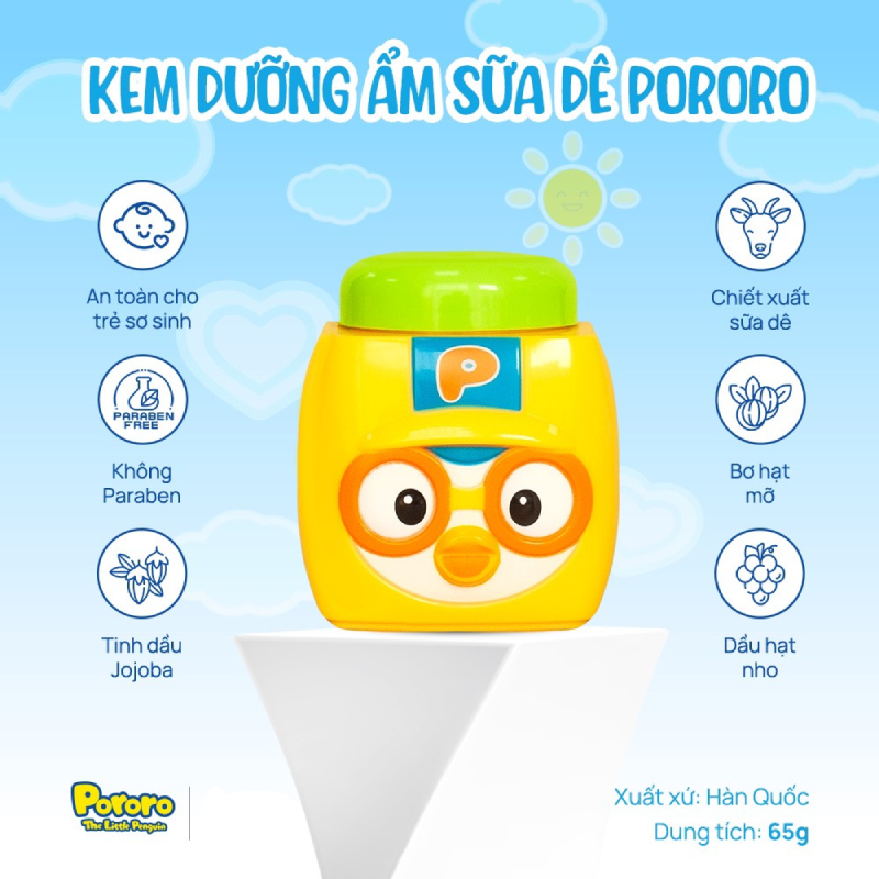 Kem dưỡng da sữa dê VaselinePororo 65g